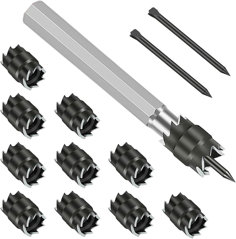 EEEKit 13PCS Rotary Spot Weld Cutter 3/8", HSS Spot Weld Removal Tool, Double Sided Spot-Weld Drill Bits for Automobiles, Drill Bit for Removing Spot-Weld - Image 1